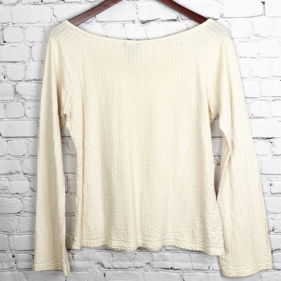 American Eagle | Cream Long Sleeve Blouse | L - Picture 5 of 6